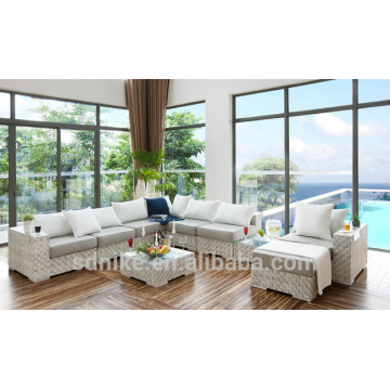 DE- (560) mobiliário de vime sofá sofá 7 lugares